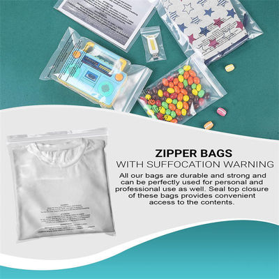 Защищенное закрытие циппера Custom Logo Print Polybags для предупреждения и безопасности о удушье