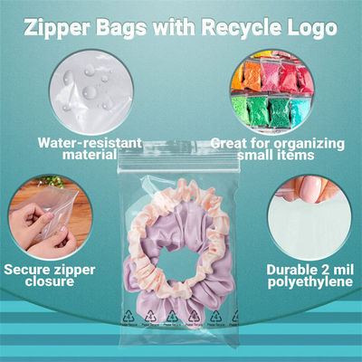 Защищенное закрытие циппера Custom Logo Print Polybags для предупреждения и безопасности о удушье
