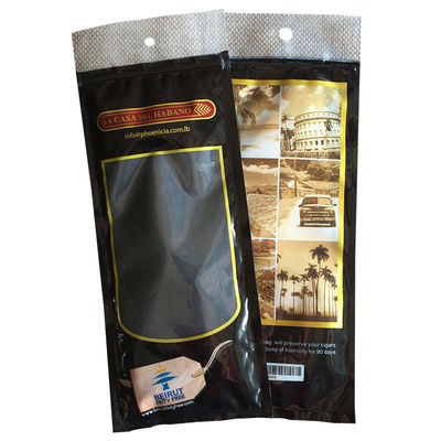 Gravnre Printing Stand Up Pouch Custom Zip Lock Cigar Bags for Moisturizing Cigars (Гравнр печатает стойкие пакеты с застежкой и застежкой)