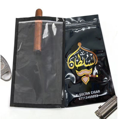 Gravnre Printing Stand Up Pouch Custom Zip Lock Cigar Bags for Moisturizing Cigars (Гравнр печатает стойкие пакеты с застежкой и застежкой)