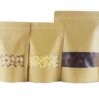 Продовольственная упаковка Пекарня Kraft Paper Bag с оконным дизайном и экологически чистым