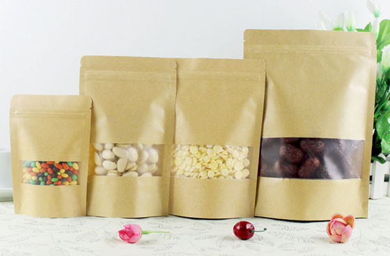 Продовольственная упаковка Пекарня Kraft Paper Bag с оконным дизайном и экологически чистым