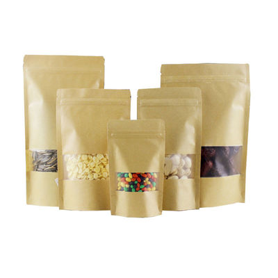 Продовольственная упаковка Пекарня Kraft Paper Bag с оконным дизайном и экологически чистым