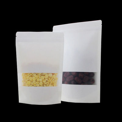 Гравированная печать Kraft Paper Bag с прозрачным окном пищевого качества с рюкзаком влагостойкость
