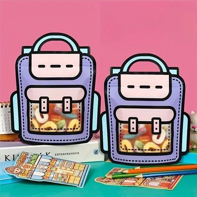 Открывающая окно самозапечатывающаяся сумка для милых мультфильмов с закусками и конфетами