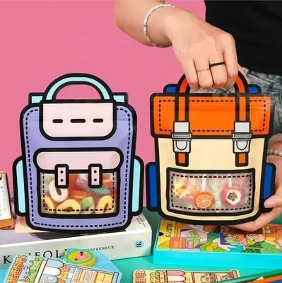 Открывающая окно самозапечатывающаяся сумка для милых мультфильмов с закусками и конфетами