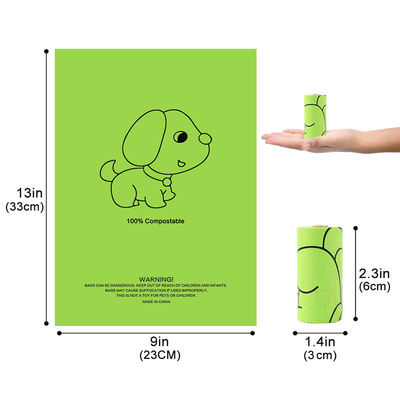Единица Roll Pet Dog Cat POP Пластиковый мусорный мешок, деградирующий для экологических и санитарных материалов