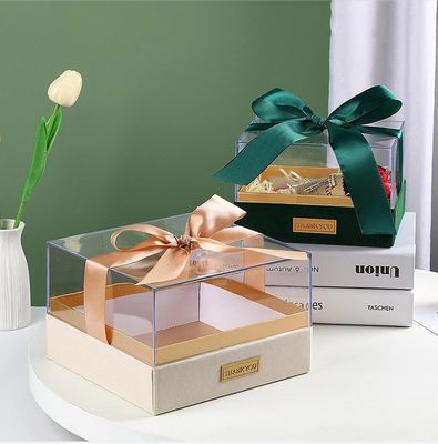 Бумажная подарочная коробка для свечей Custom Logo Luxury Transparent Acrylic Storage Box
