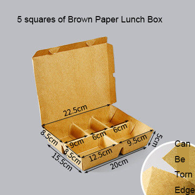 Персонализированная упаковка для закусок Kraft Paper Fast Food Packaging Boxes одноразовые 5 S