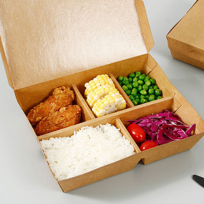Персонализированная упаковка для закусок Kraft Paper Fast Food Packaging Boxes одноразовые 5 S