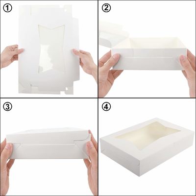 Белый 12 x 12 x 12 печенье кондитерская упаковка десерты пирог пончик коробка с прозрачным окном