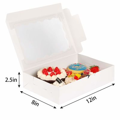 Специфические требования клиентов Удовлетворены 12x12x12 Custom Size Cupcake Box с прозрачными окнами